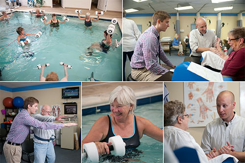 best physical therapy in Sussex County patients conducting their therapy exercises