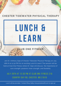 Lunch & Learn in Chester - July 2018